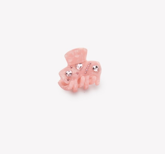 Pince Nellie strass - Rose