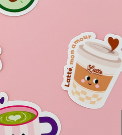 Sticker Club p'tit dej - Tasse café latte