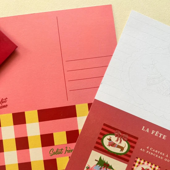 Cartes postales à colorier - Les fêtes