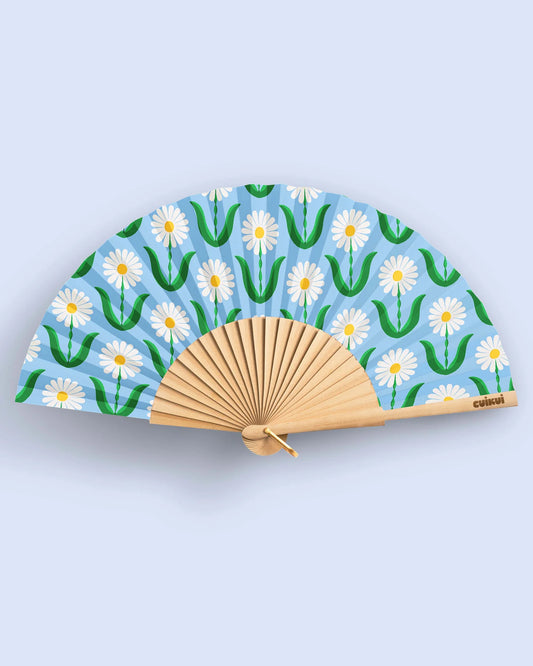 Éventail Fleurs - Daisy pattern