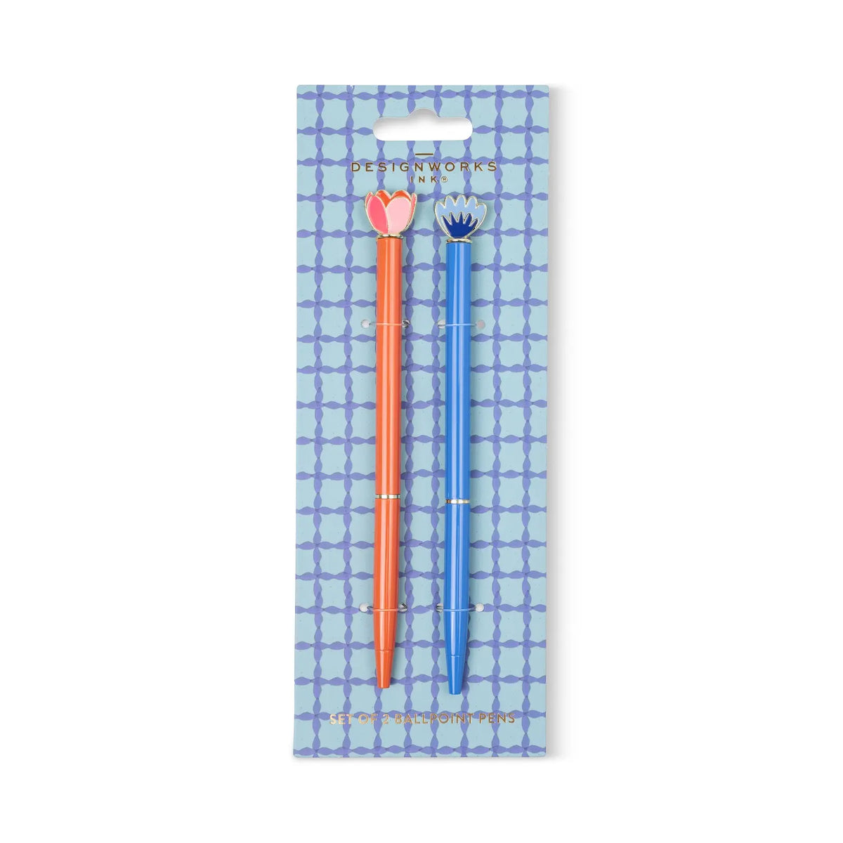 Lot de 2 stylos à bille - Floral