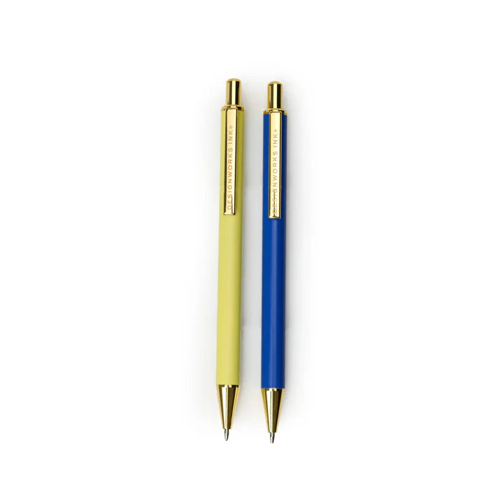 Lot de 2 porte-mines - Cobalt & citron