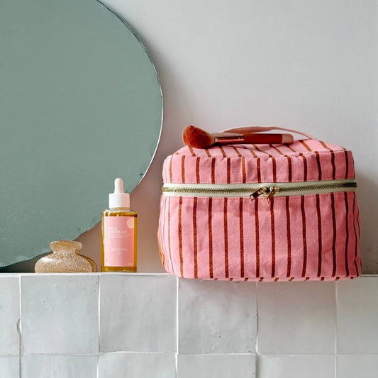 Vanity Oona - Rayure pecan/strawberry