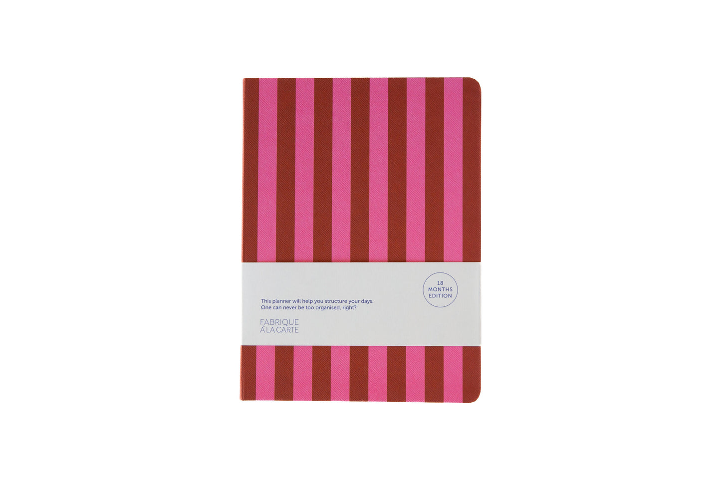 Agenda scolaire 18 mois 2026/2027 - Pink stripes