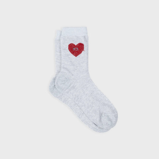 Chaussettes Coeur - Blanc et rouge - Taille 37/40