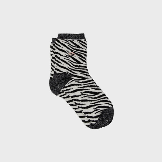 Chaussettes Zèbre - Blanc - Taille 37/40