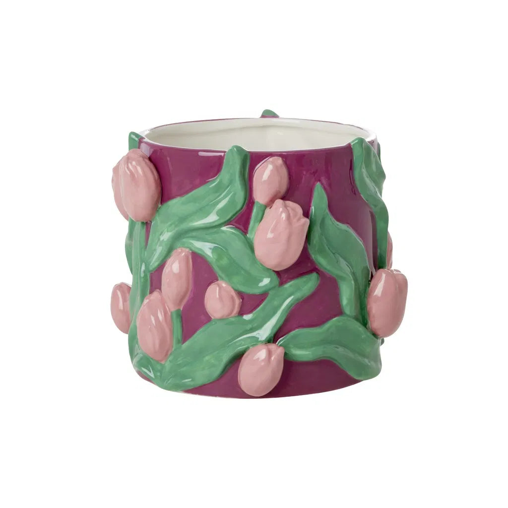 Cache pot Tulips design - Bordeaux — Rice , Lyon