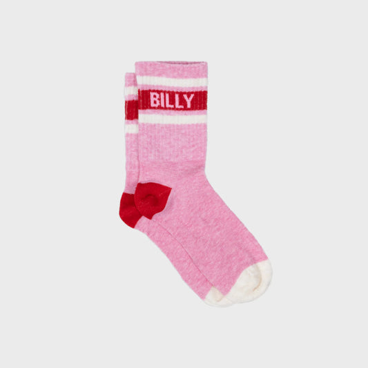 Chaussettes tennis - Rose, rayé rouge et blanc - Taille 37/40