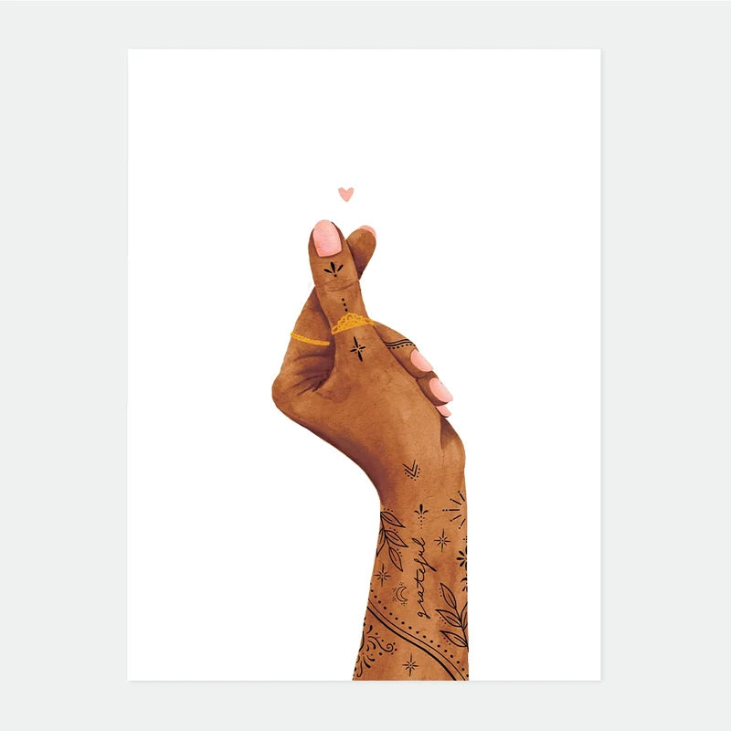 Affiche small - Fingers heart