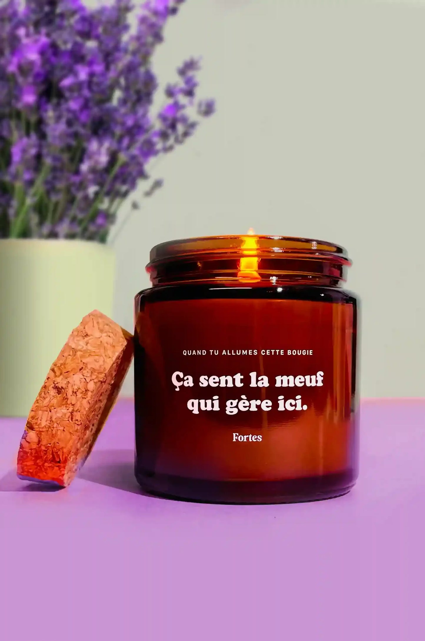 Bougie à la lavande - Tu gères meuf