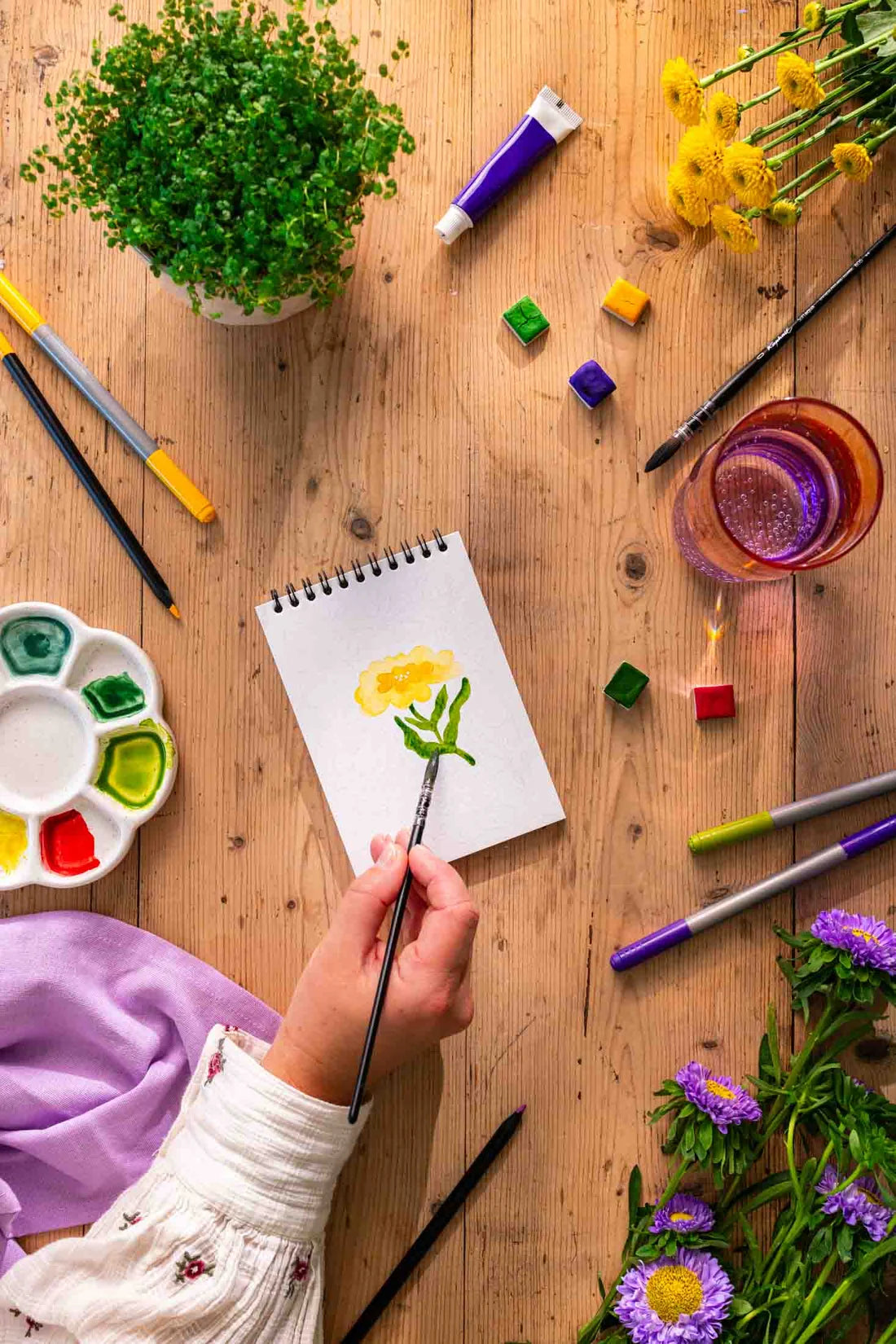 Carnet de coloriage A6 - Jardin des muses