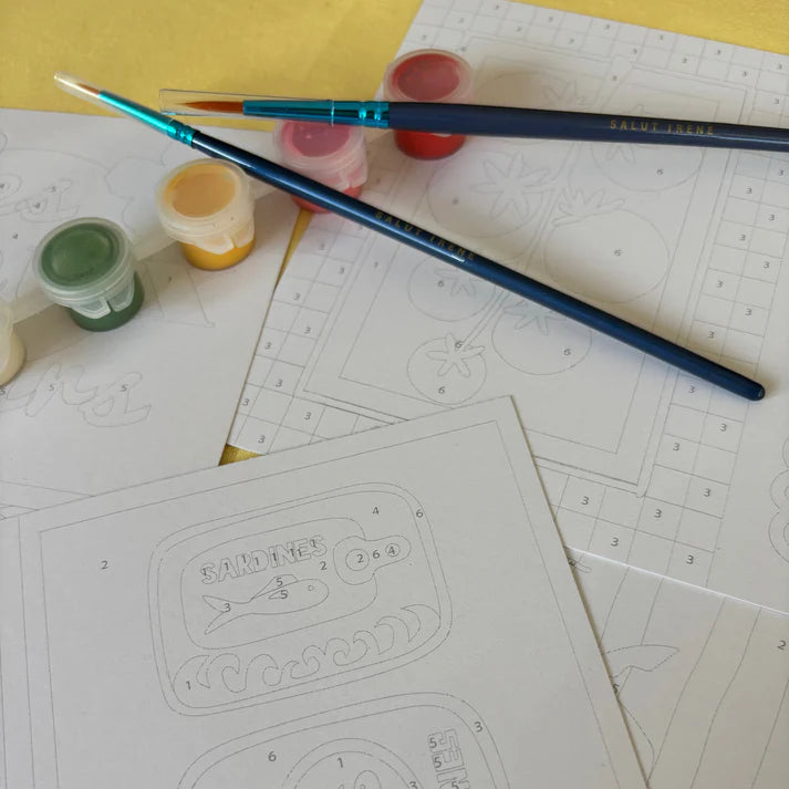 Kit de peinture au numéro 8 cartes - Les beaux jours