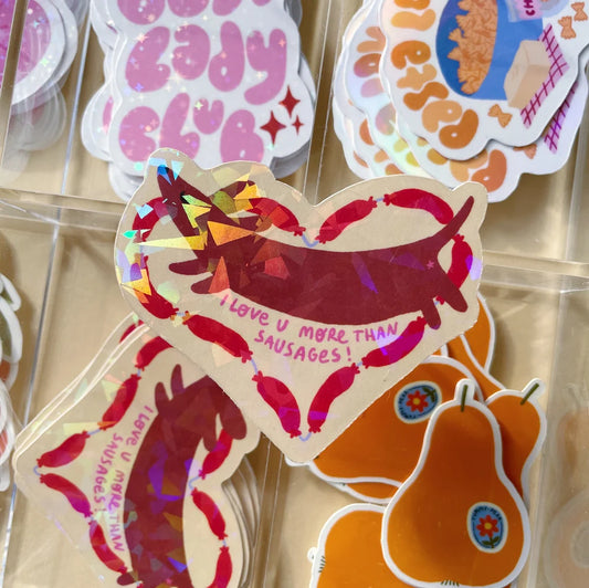 Sticker - Love sausage dog