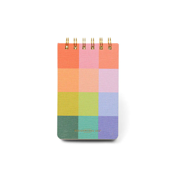 Bloc-notes à spirales - Rainbow check