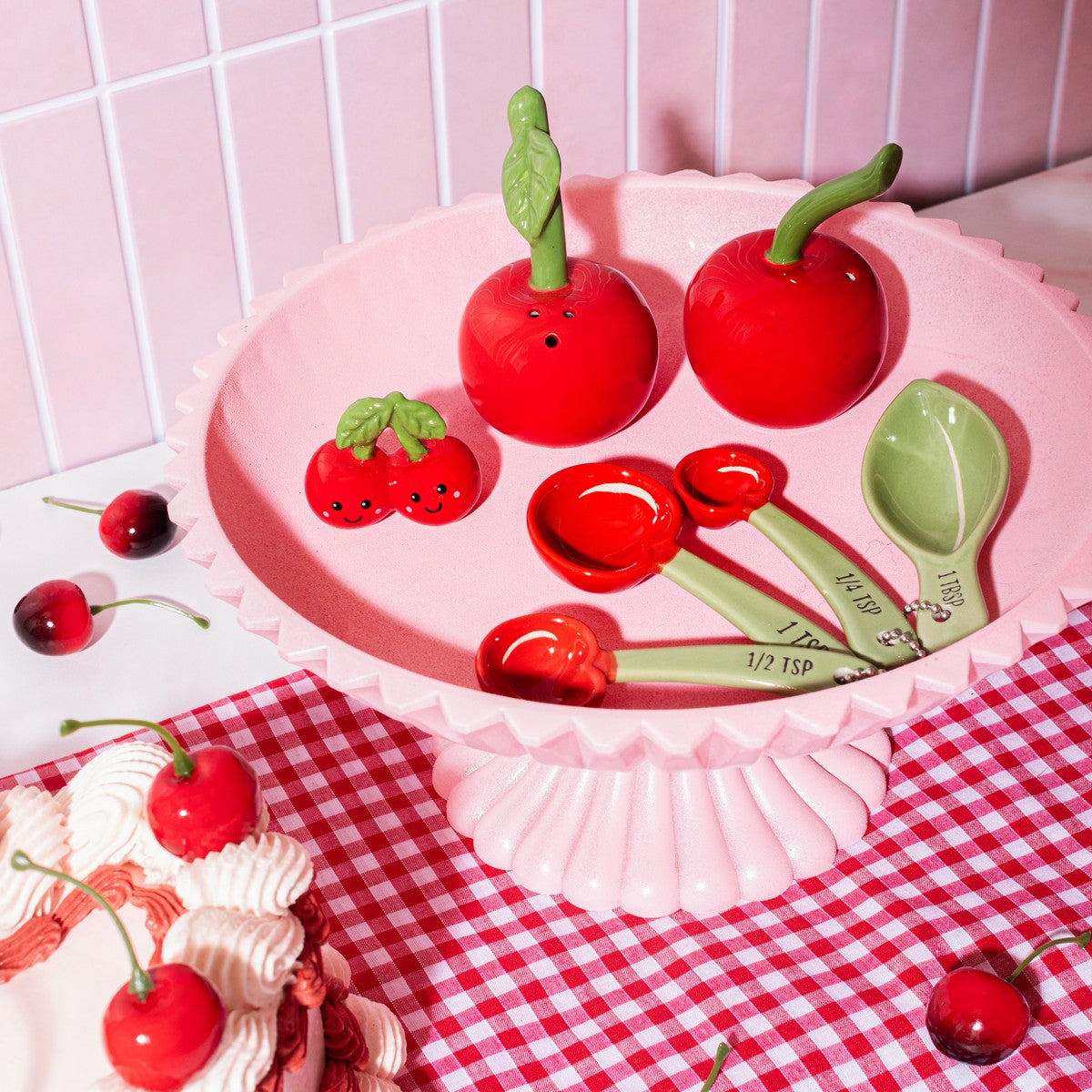 Salière et poivrière Cherry