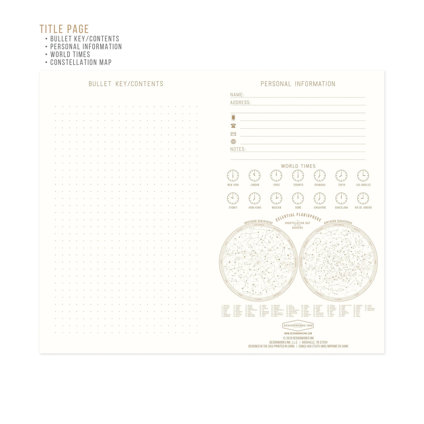 Journal Bookcloth - It is written in the stars