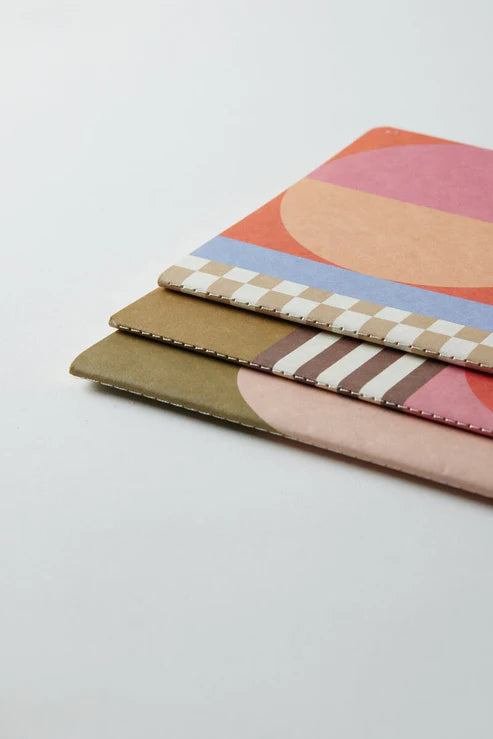 Lot de 3 carnets lignés - Mod geo