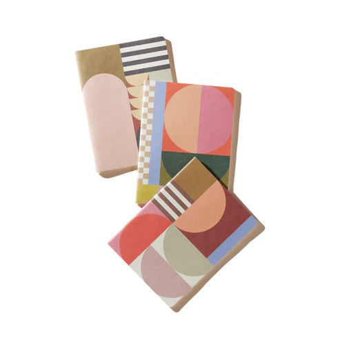 Lot de 3 carnets lignés - Mod geo