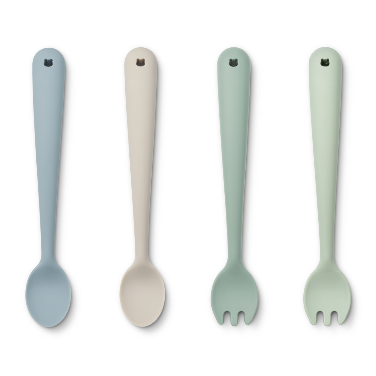 Set 2 cuillères/2 fourchettes Shea - Dusty mint multi mix