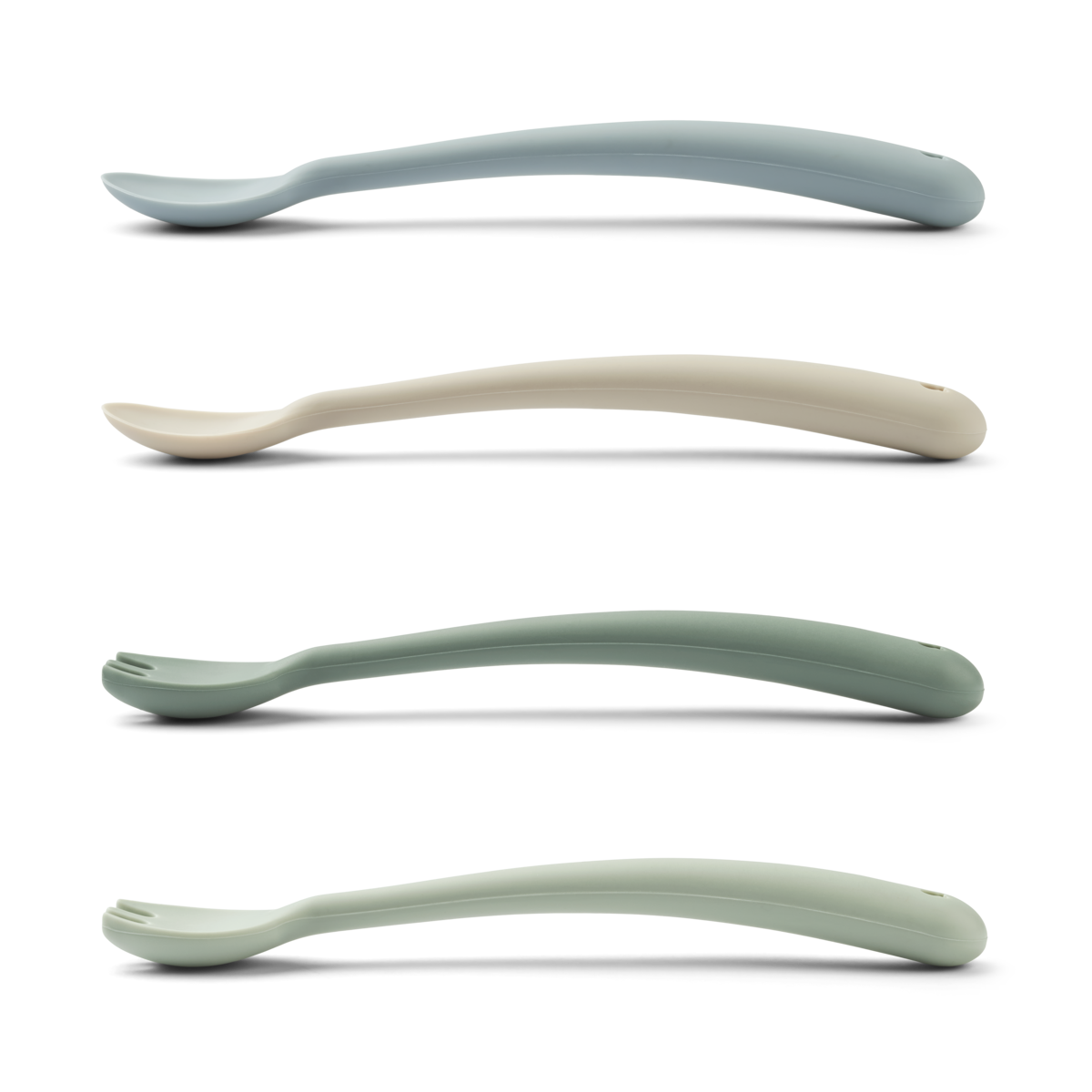 Set 2 cuillères/2 fourchettes Shea - Dusty mint multi mix