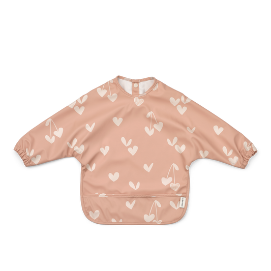 Bavoir/tablier à manches - Sweethearts / Pale tuscany