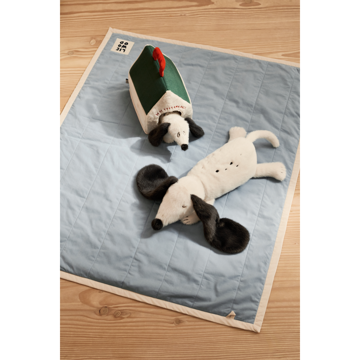 Peluche chien endormi Berto - Sandy