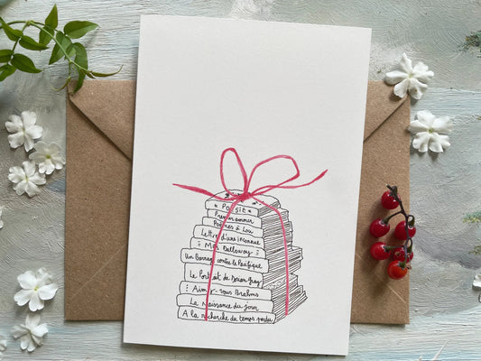 Carte et enveloppe Même les mots sont des cadeaux