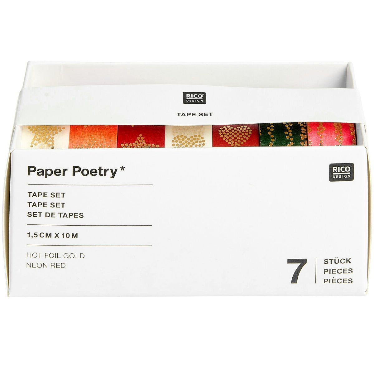 Set de 7 masking tape Avent - Etoiles/Coeurs