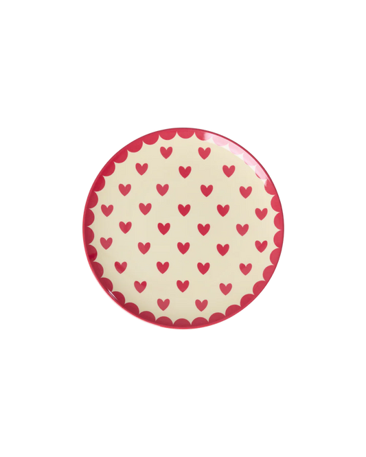 Petite assiette Favorite hearts - Rouge