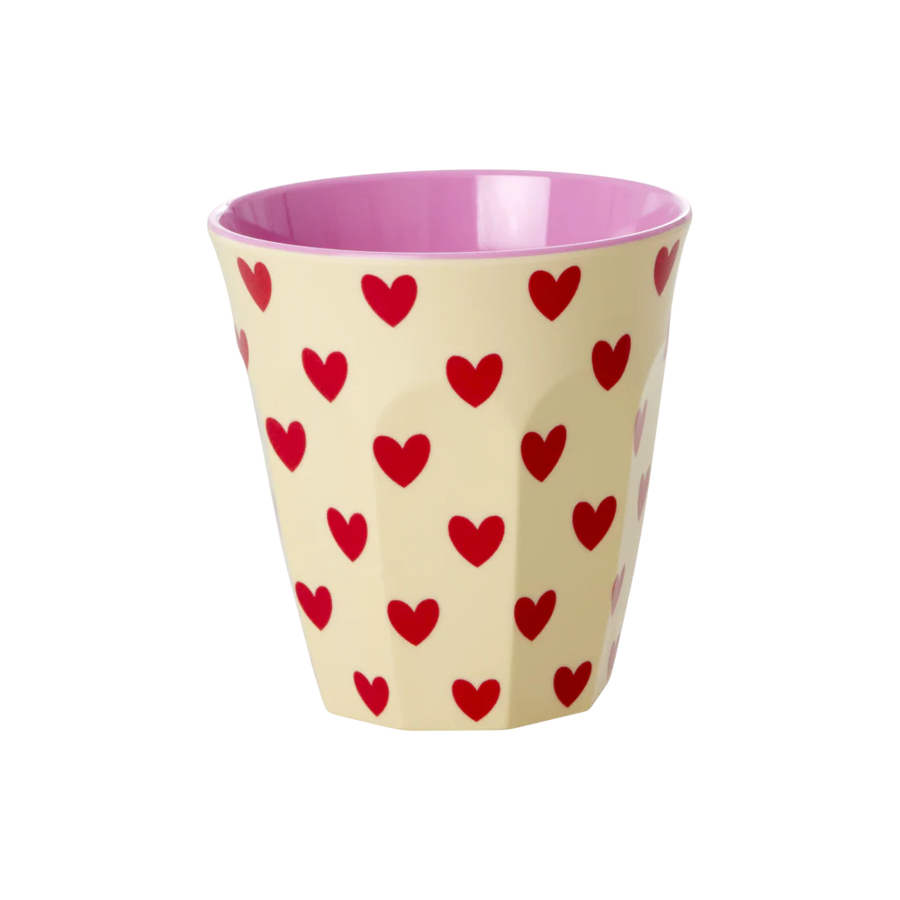 Gobelet medium Darling hearts - Crème