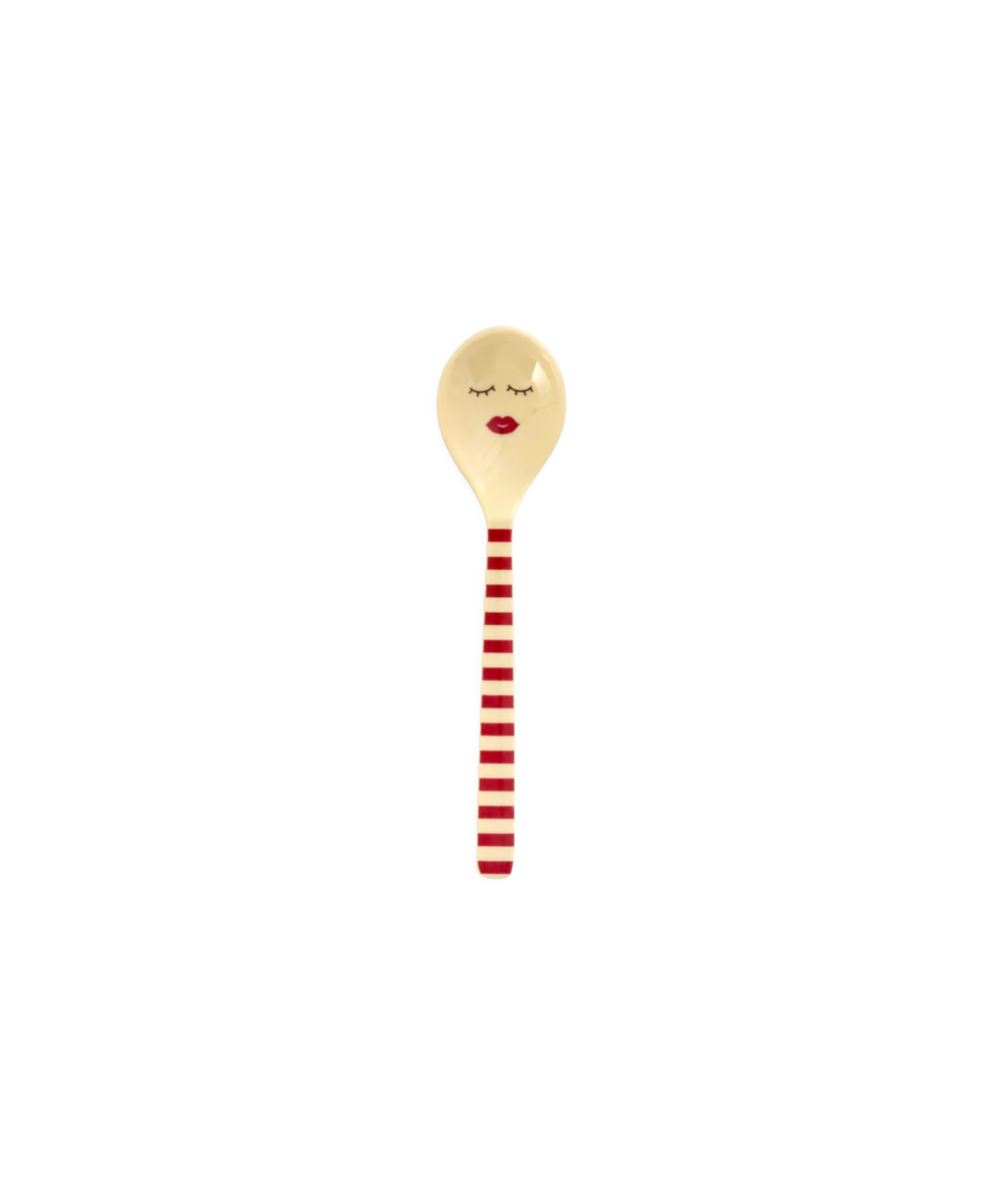 Cuillère à rayures - Rouge