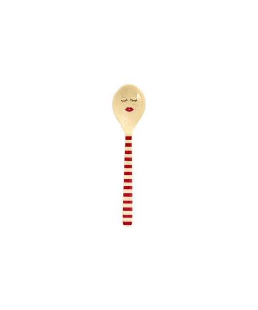 Cuillère à rayures - Rouge