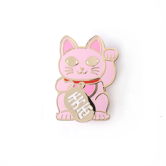Pins Maneki neko pink Lucky cat