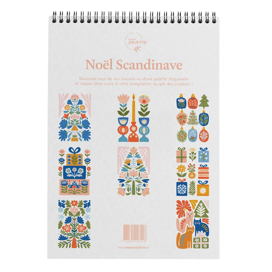 Carnet de coloriage A4 - Noël scandinave