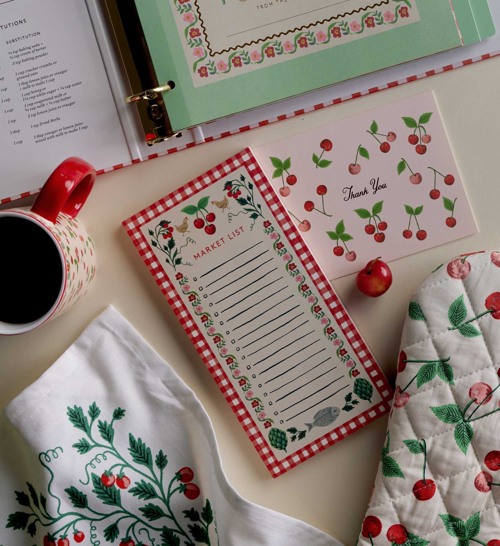 Bloc-notes magnétique Cherry — Rifle paper co , Lyon