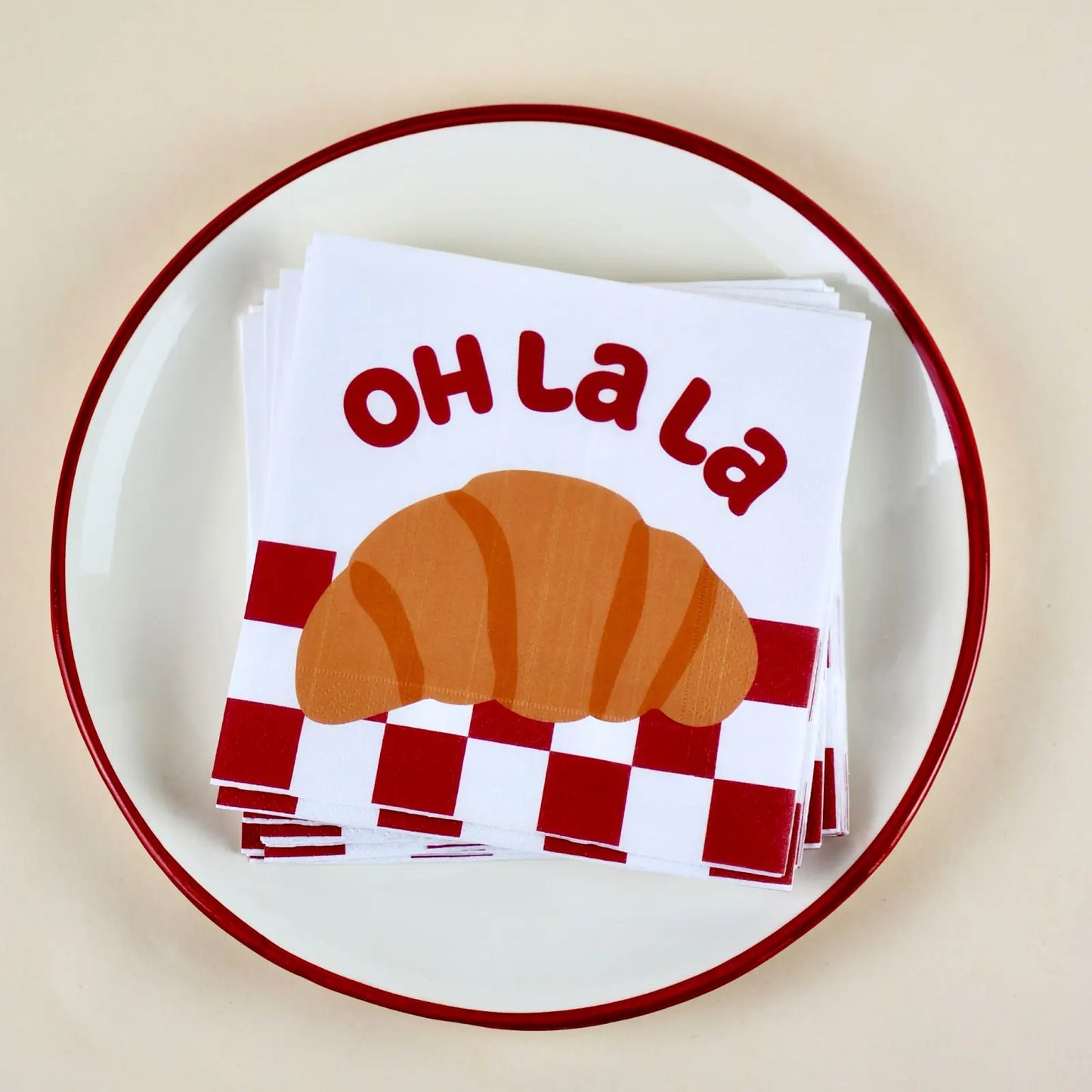 Pack de 20 serviettes en papier - Oh la la