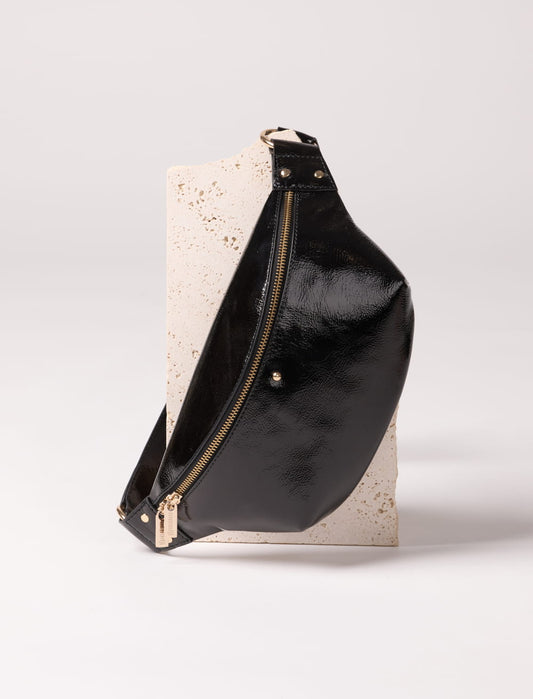 Sac banane Nicole - Vernis noir