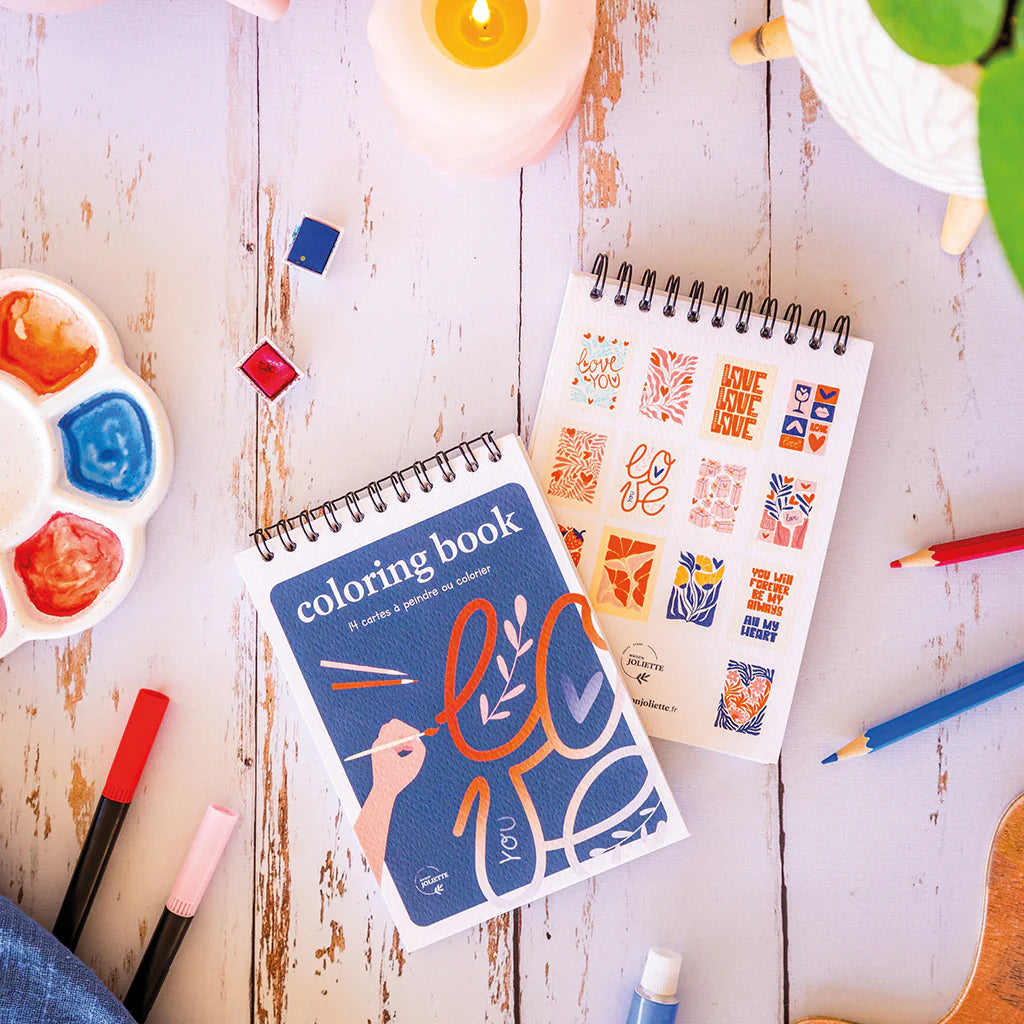 Carnet de coloriage A6 - Love