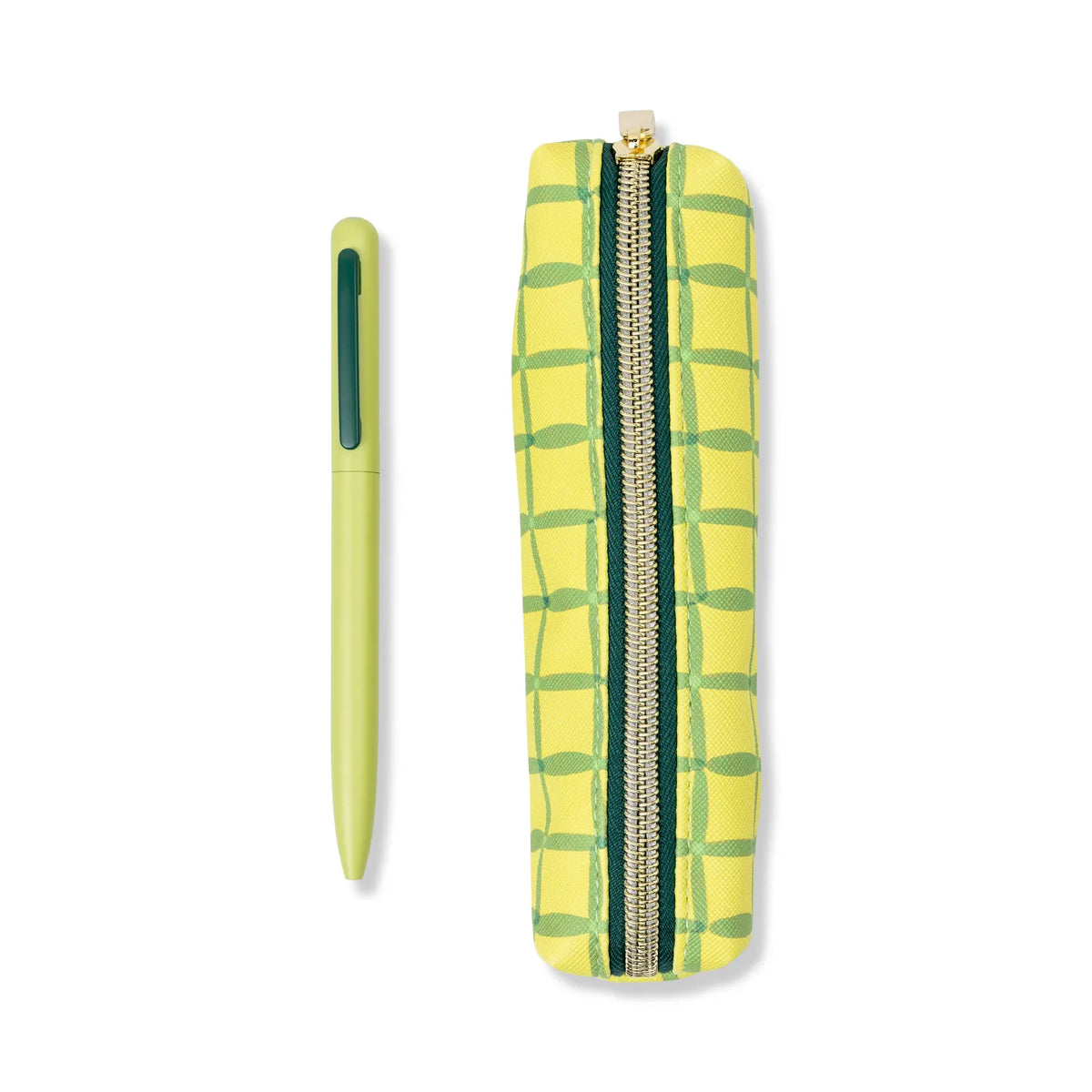 Stylo et trousse - Green Lattice