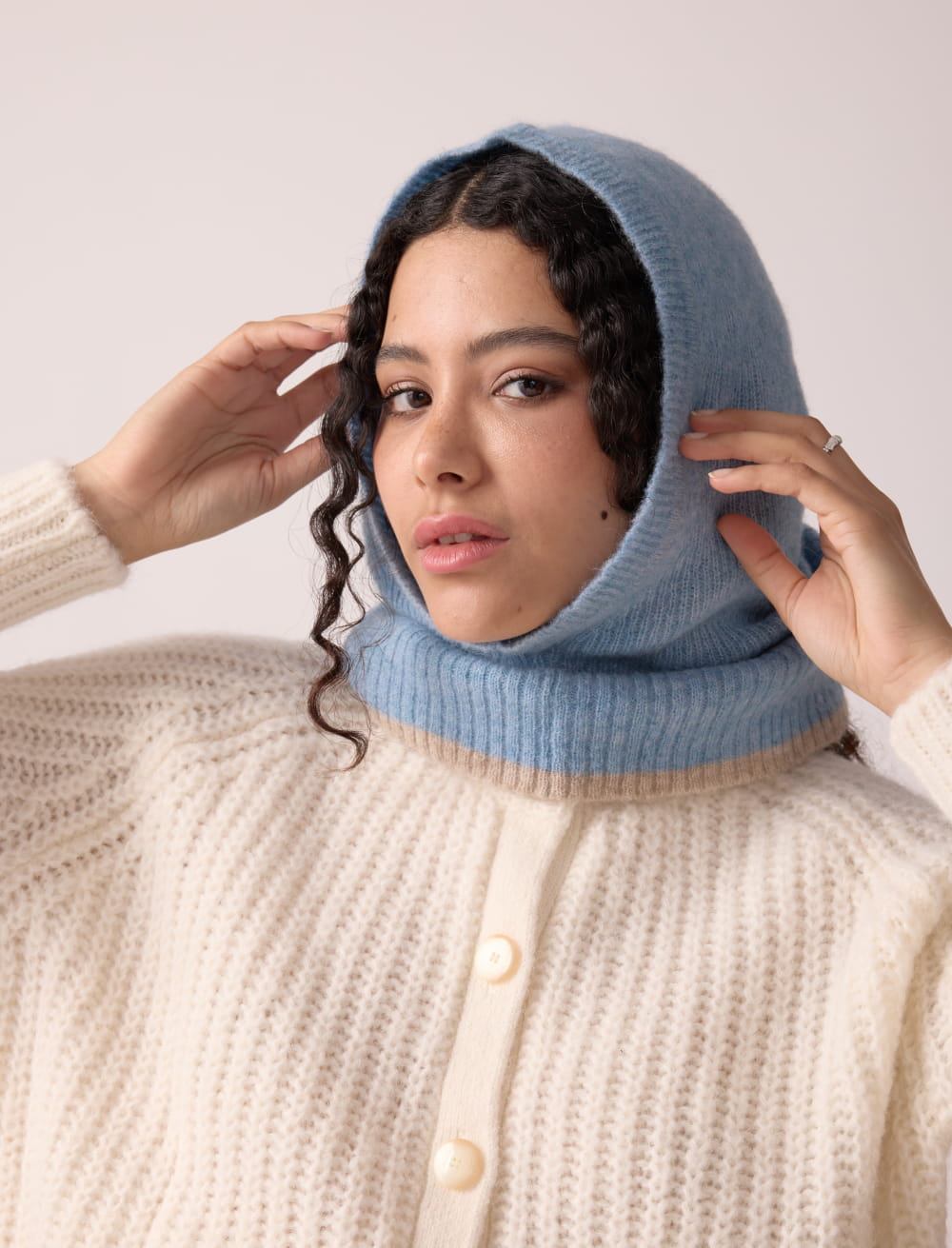 Cagoule Cozy - Ice blue/craie