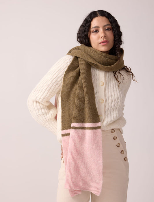 Echarpe Frost - Kaki/baby pink