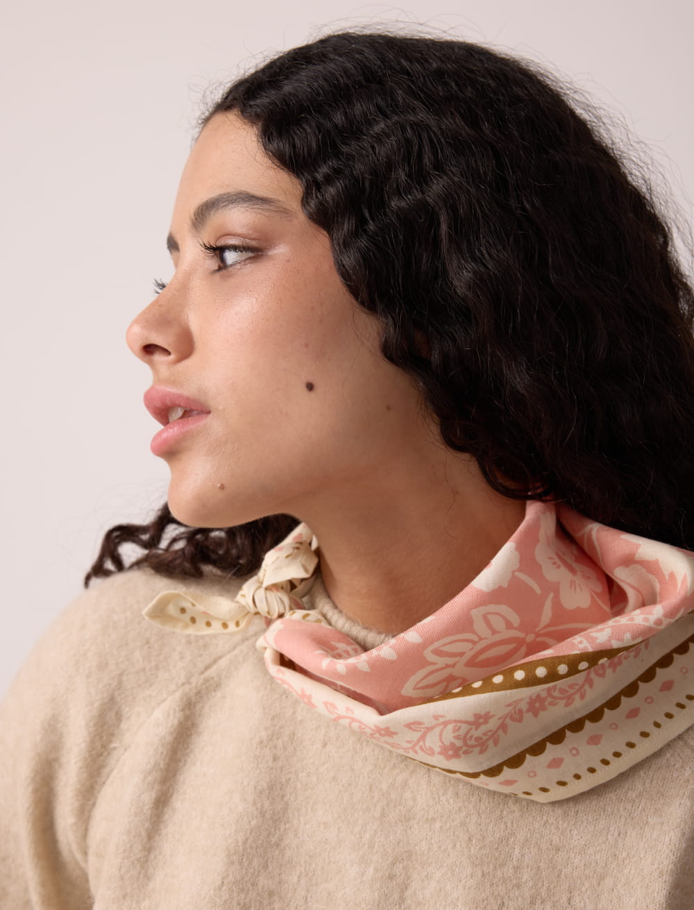 Petit foulard Indiennes - Bonbon