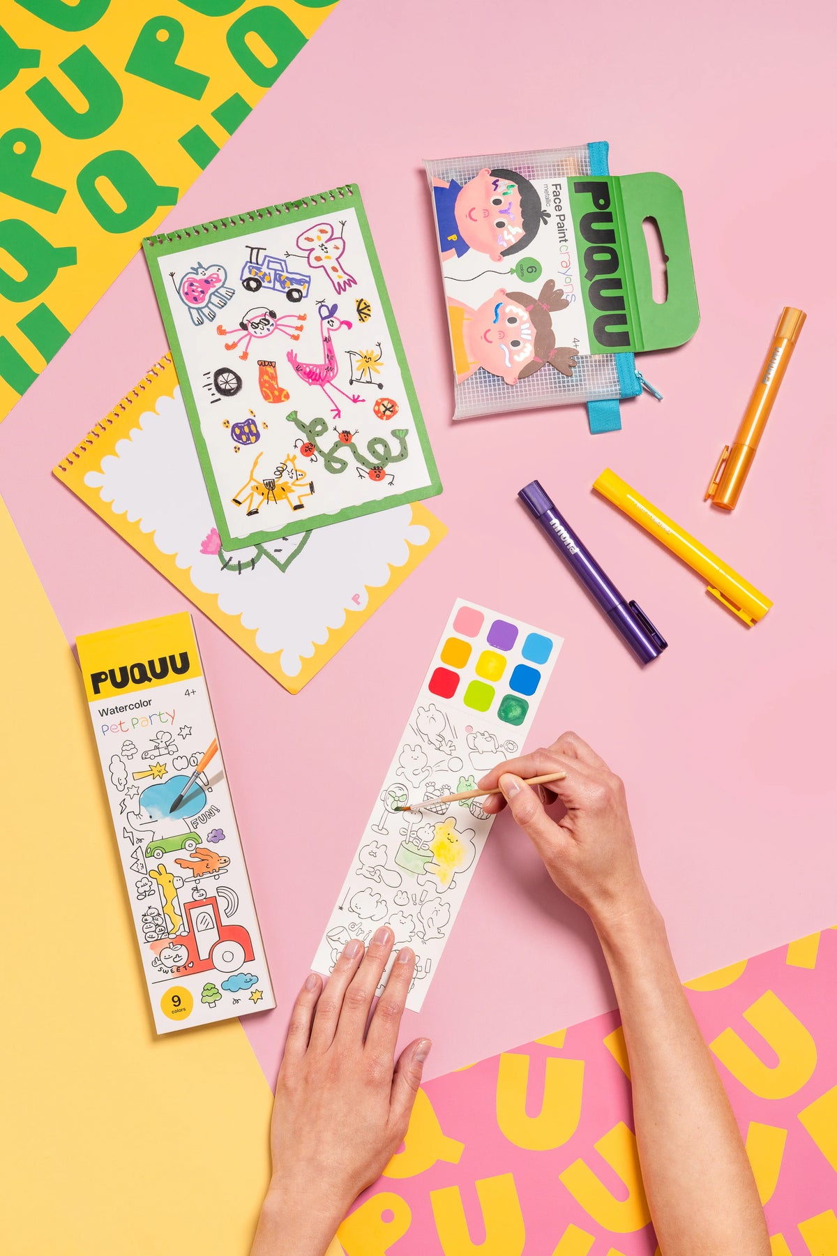 Carnet d'aquarelle - Pet party
