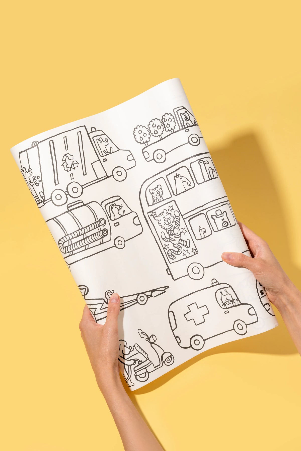 Rouleau de dessin adhésif - Vehicles
