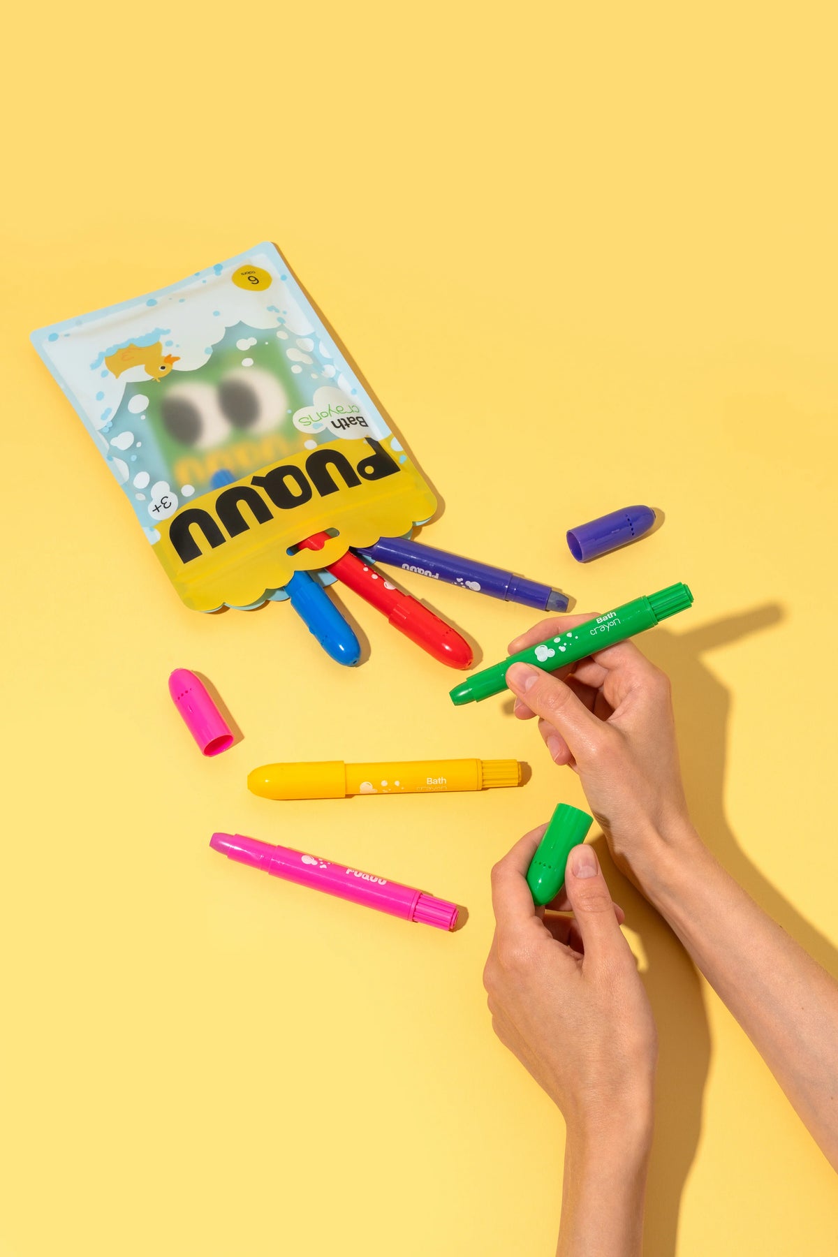 Crayons de bain lavables - 6 couleurs