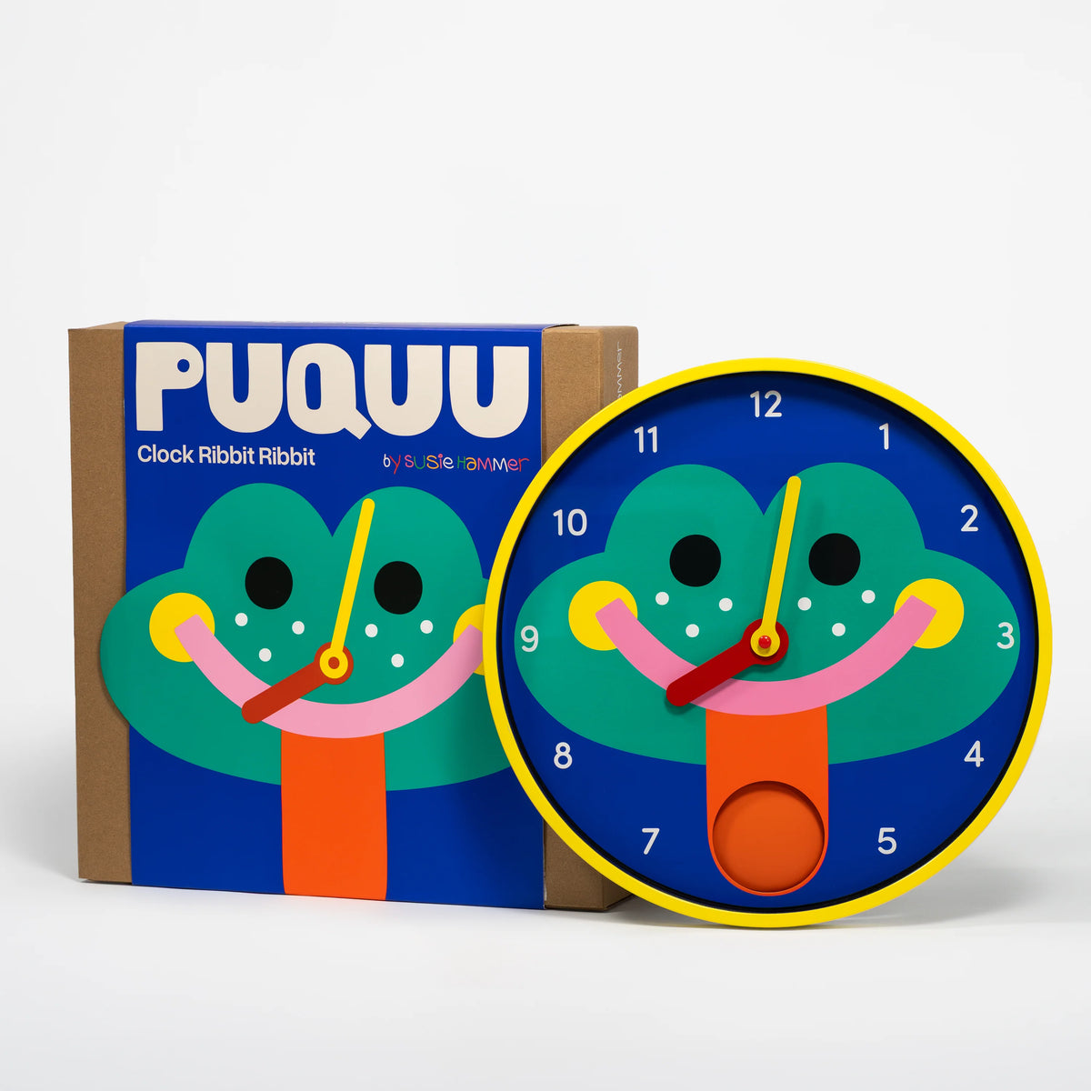 Horloge - Ribbit ribbit by Susie Hammer