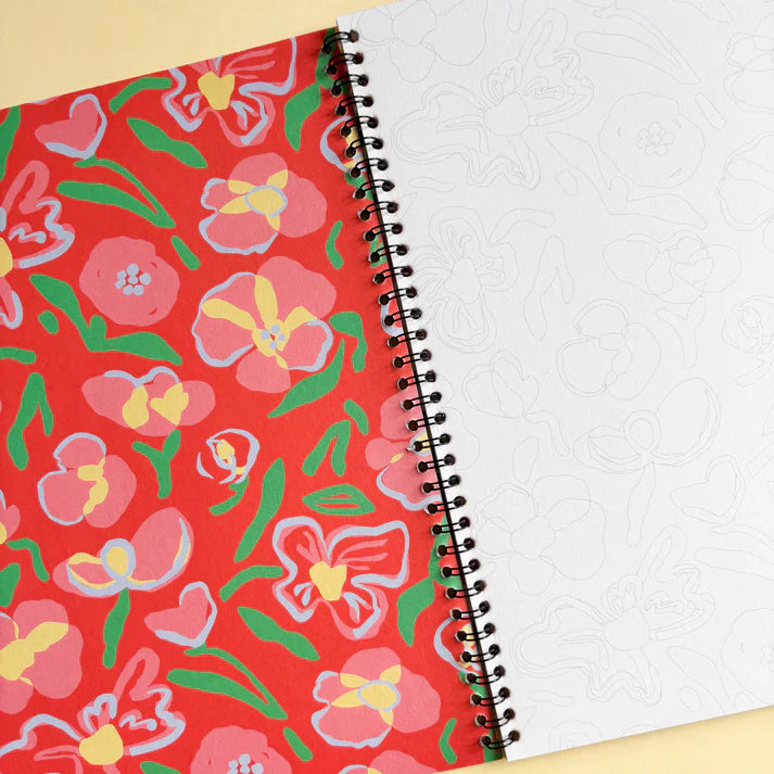 Carnet de coloriage - Motifs en fleurs