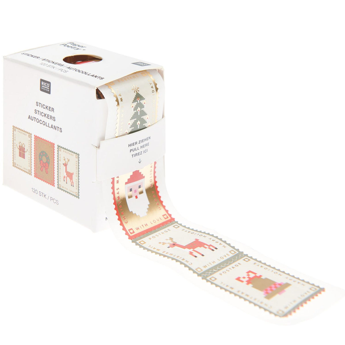 120 stickers - Timbres de Noël