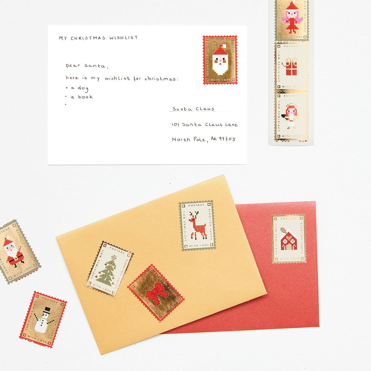 120 stickers - Timbres de Noël