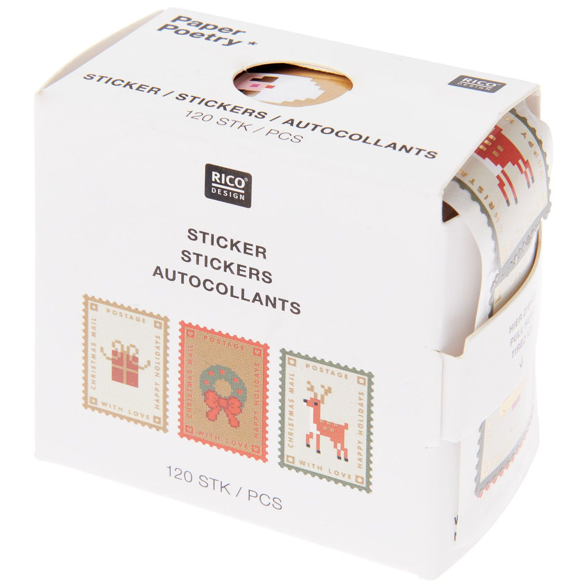 120 stickers - Timbres de Noël